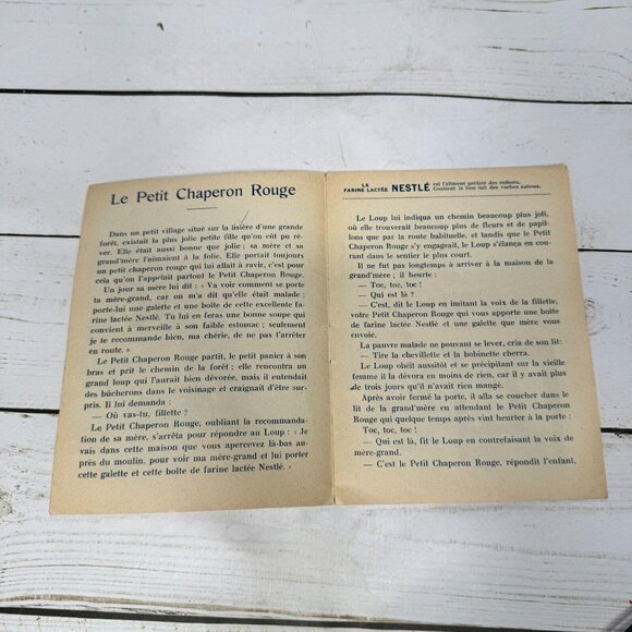Vintage Le Petit Chaperon Rouge Nestlé Booklet - Little Red Riding Hood - RARE - Picture 4 of 6